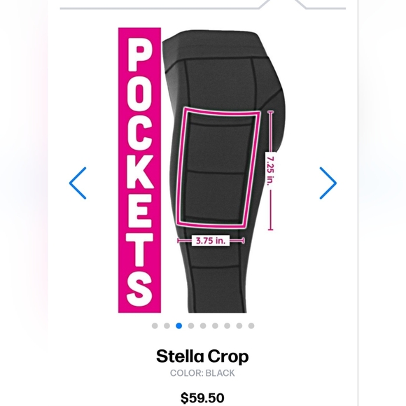 POPfit Cropped Leggings • Pink, White, Black - Picture 7 of 8